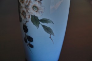 ロイヤルコペンハーゲン　ブラックベリー柄　花瓶　２