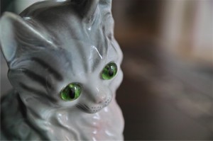 ドイツ製　魅惑のアロマランプ　縞猫　１