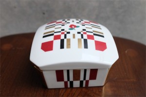 資生堂 SHISEIDO ノベルティ　 椿会　１９９７年度　フェイスパウダー用　陶器製小物入れ　１２