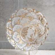 独１９７６年　ROSENTHAL（ローゼンタール社）製　ビョルン・ヴィンブラッドデザインのガラス飾り皿　３０００枚限定　２７