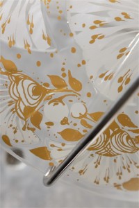 独１９７６年　ROSENTHAL（ローゼンタール社）製　ビョルン・ヴィンブラッドデザインのガラス飾り皿　３０００枚限定　３