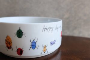 Happy bug day　 アンディ・ウォーホル　（Andy Warhol）デザイン　独　ローゼンタール製　飾りボウル　昆虫柄