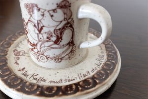 ドイツ　ローゼンタール　Studio-line製　ビョルン・ヴィンブラッド/Bjorn Wiinblad　デザイン　コーヒーカップ　& ソーサー